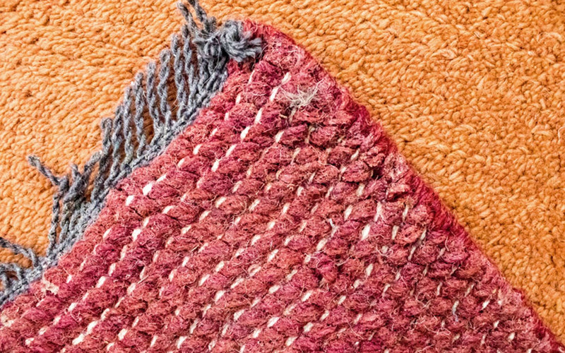 Tapis Népalais - 140 x 70 cm - orange