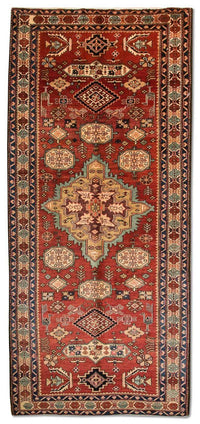 Tapis de couloir Tapis persan - Nomadic - 329 x 138 cm - rouge