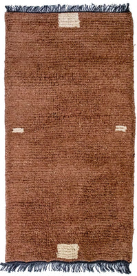 Tapis Népalais - 140 x 70 cm - marron