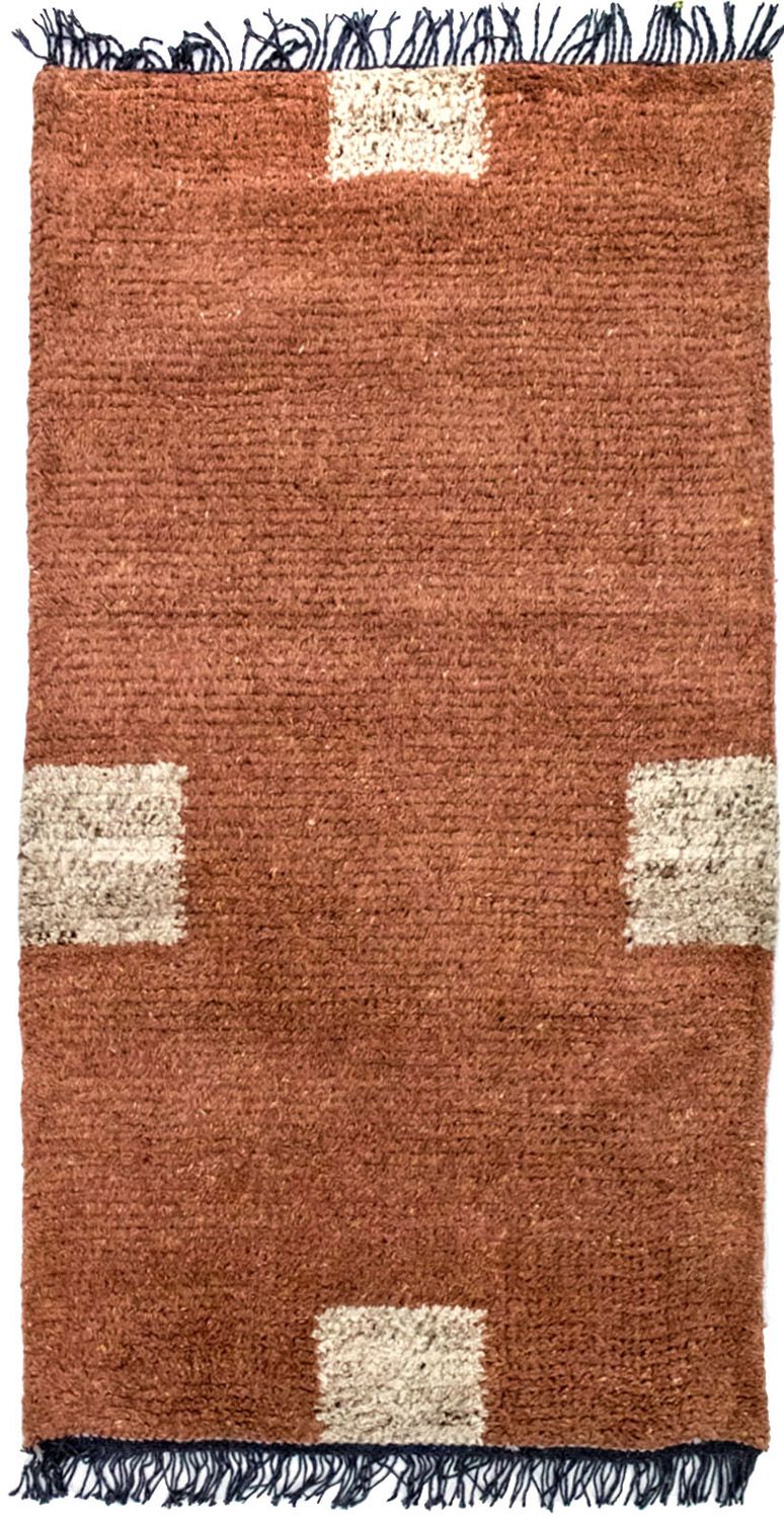 Tapis Népalais - 140 x 70 cm - marron
