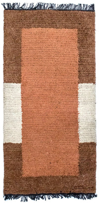 Tapis Népalais - 140 x 70 cm - marron