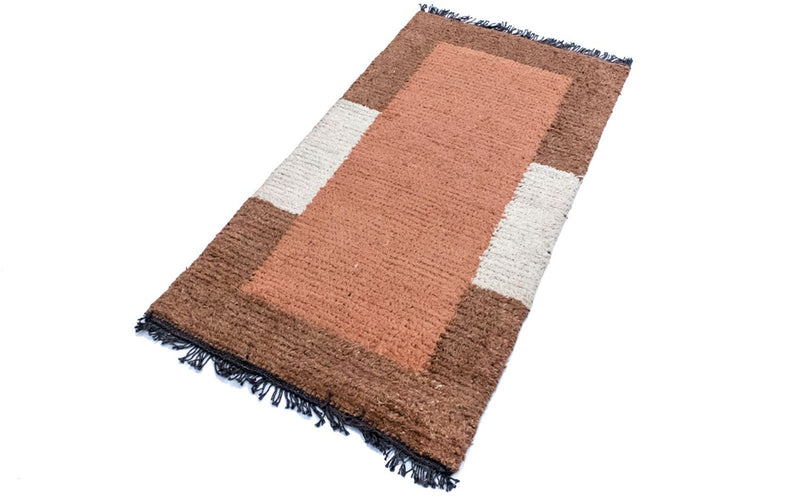 Tapis Népalais - 140 x 70 cm - marron