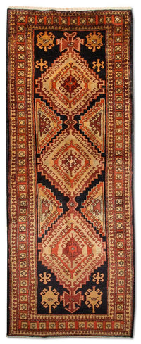 Tapis de couloir Tapis persan - Nomadic - 318 x 117 cm - bleu foncé