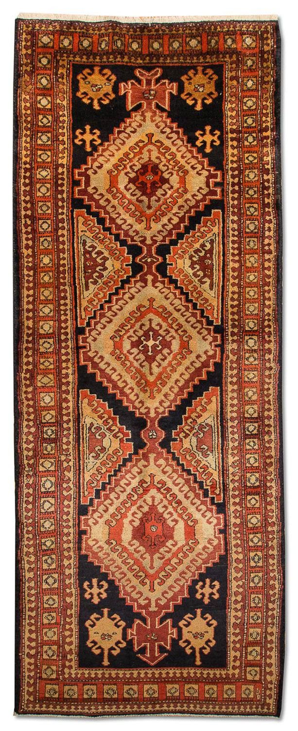 Tapis de couloir Tapis persan - Nomadic - 318 x 117 cm - bleu foncé