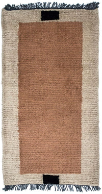 Tapis Népalais - 140 x 70 cm - marron