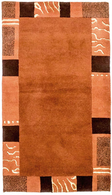 Tapis Népalais - 157 x 90 cm - terracotta