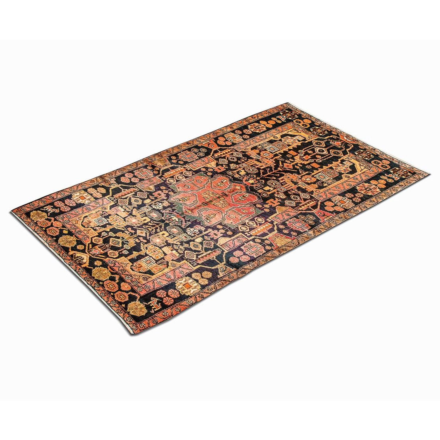 Tapis persan - Nomadic - 306 x 158 cm - bleu foncé