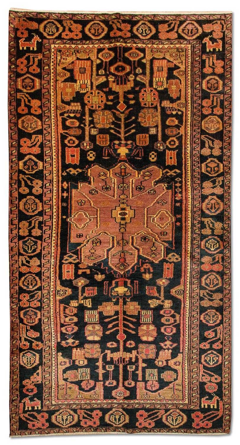 Tapis persan - Nomadic - 300 x 150 cm - bleu