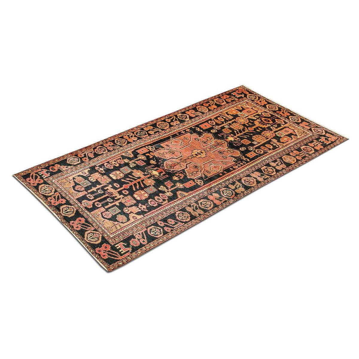 Tapis persan - Nomadic - 300 x 150 cm - bleu
