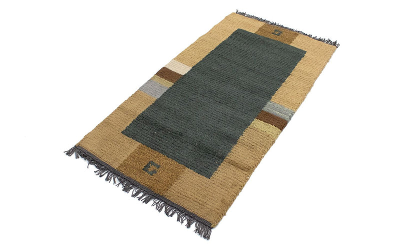 Tapis Népalais - 140 x 70 cm - bleu