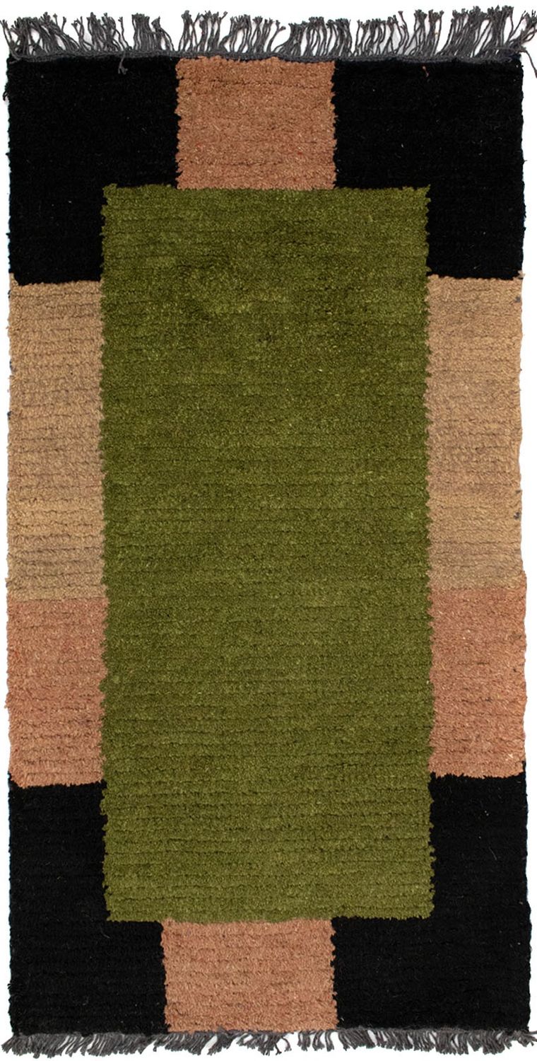 Tapis Népalais - 140 x 70 cm - vert