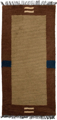 Tapis Népalais - 140 x 70 cm - marron
