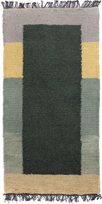 Tapis Népalais - 140 x 70 cm - vert