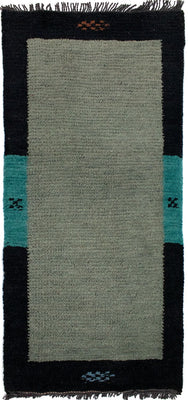 Tapis Népalais - 140 x 70 cm - gris