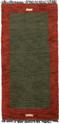 Tapis Népalais - 140 x 70 cm - vert