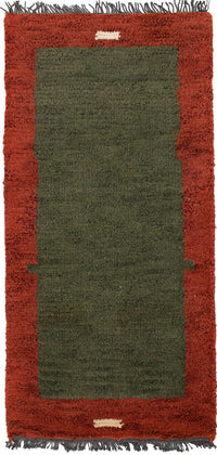 Tapis Népalais - 140 x 70 cm - vert