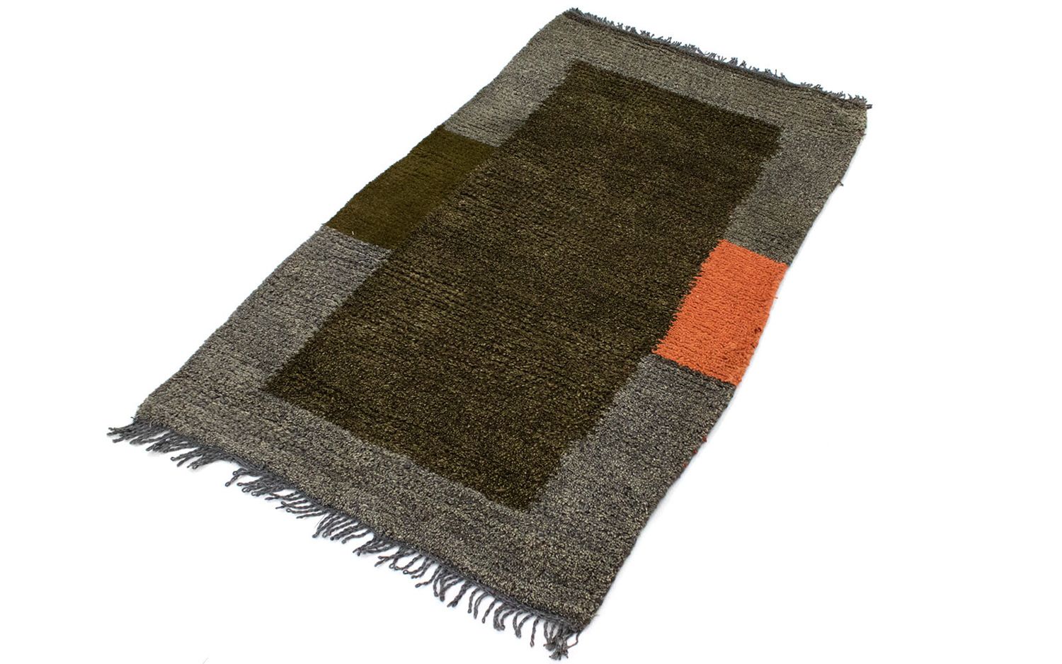 Tapis Népalais - 140 x 70 cm - vert