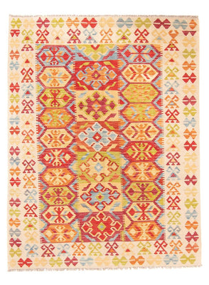 Tapis Kelim - Splash - 199 x 156 cm - multicolore