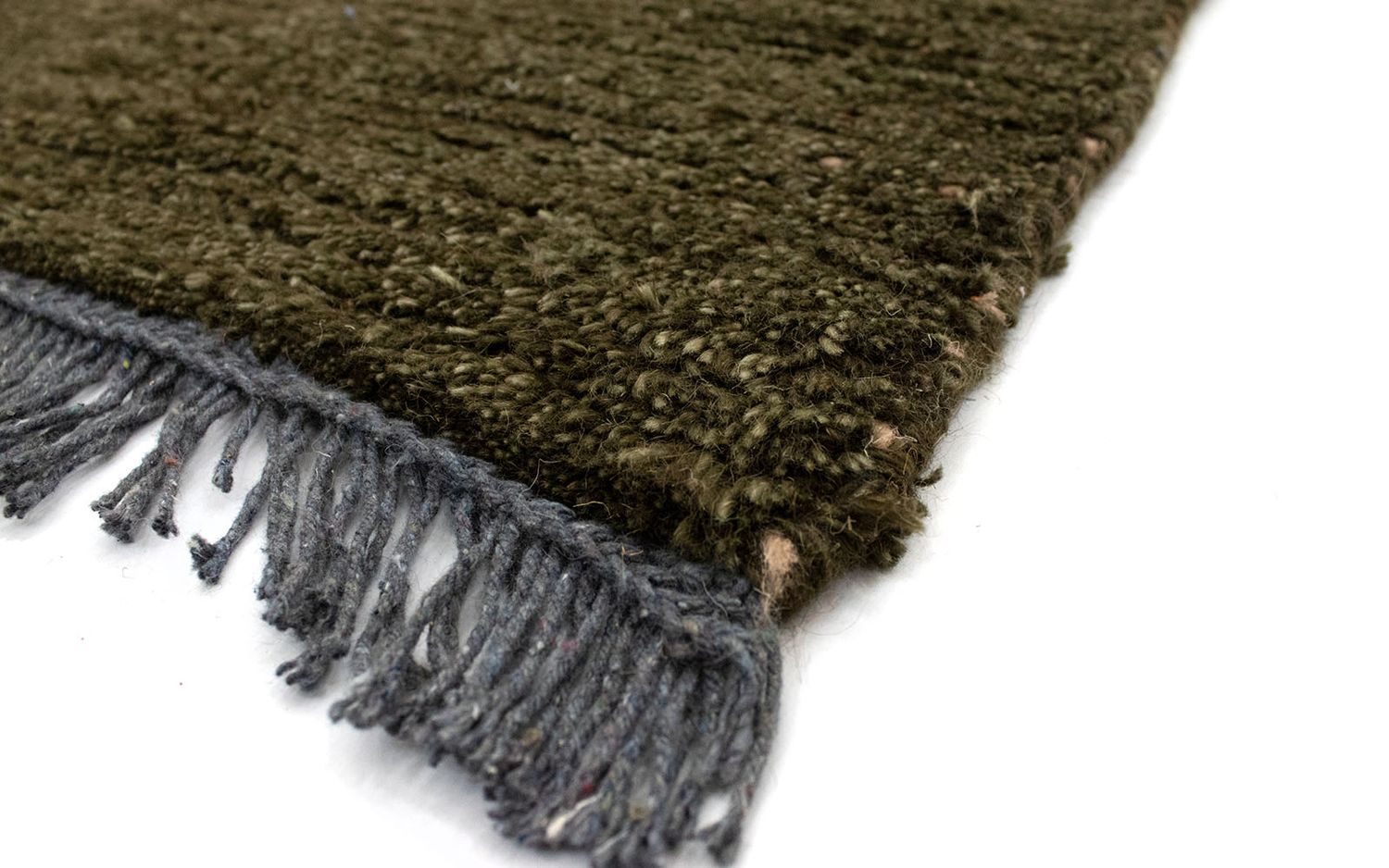 Tapis Népalais - 140 x 70 cm - vert foncé