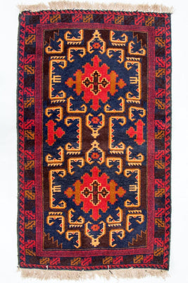 Tapis Belutsch - 142 x 85 cm - multicolore
