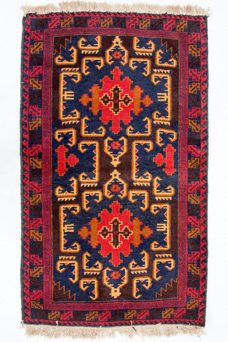 Tapis Belutsch - 142 x 85 cm - multicolore
