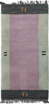 Tapis Népalais - 140 x 70 cm - rose