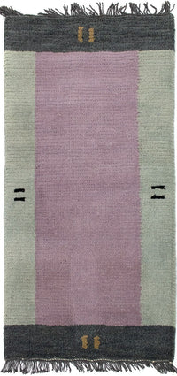 Tapis Népalais - 140 x 70 cm - rose