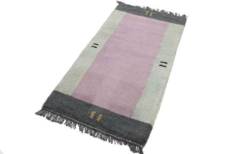 Tapis Népalais - 140 x 70 cm - rose