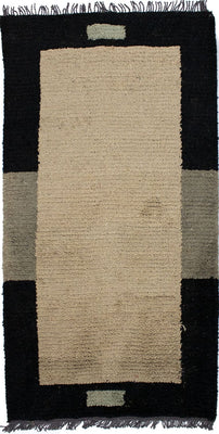 Tapis Népalais - 140 x 70 cm - beige