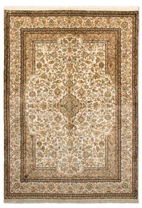 Tapis en soie - Soie du Cachemire - 186 x 126 cm - beige