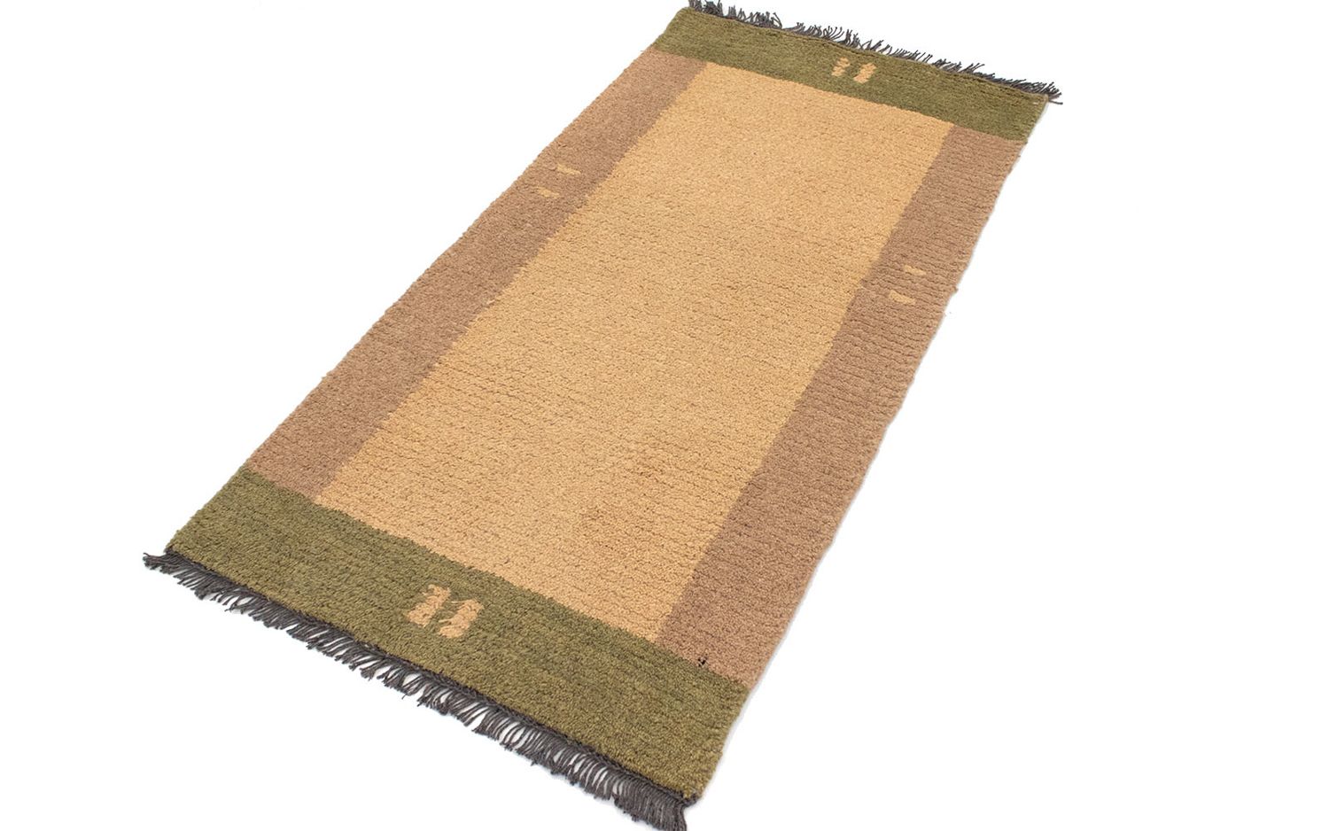 Tapis Népalais - 140 x 70 cm - marron clair