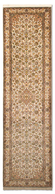 Tapis de couloir Tapis en soie - Soie du Cachemire - 300 x 79 cm - beige