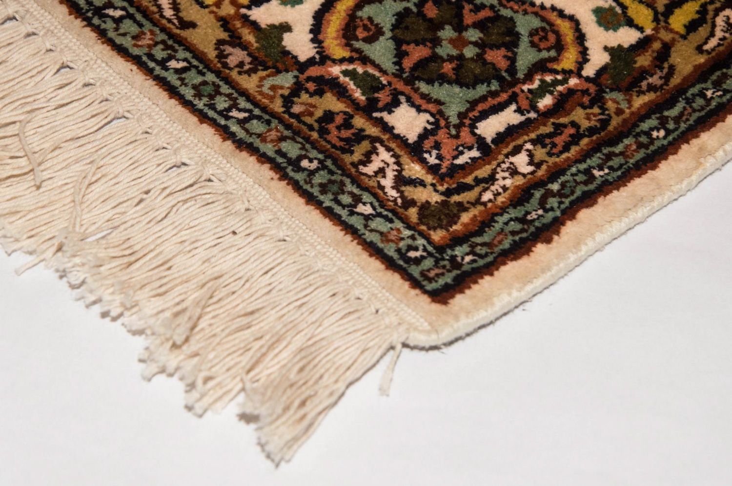 Tapis de couloir Tapis en soie - Soie du Cachemire - 300 x 79 cm - beige