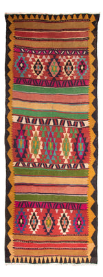 Tapis de couloir Tapis Kelim - Vieux - 355 x 140 cm - multicolore