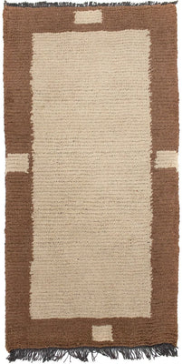 Tapis Népalais - 140 x 70 cm - beige