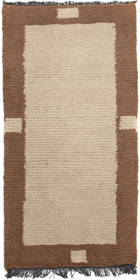 Tapis Népalais - 140 x 70 cm - beige