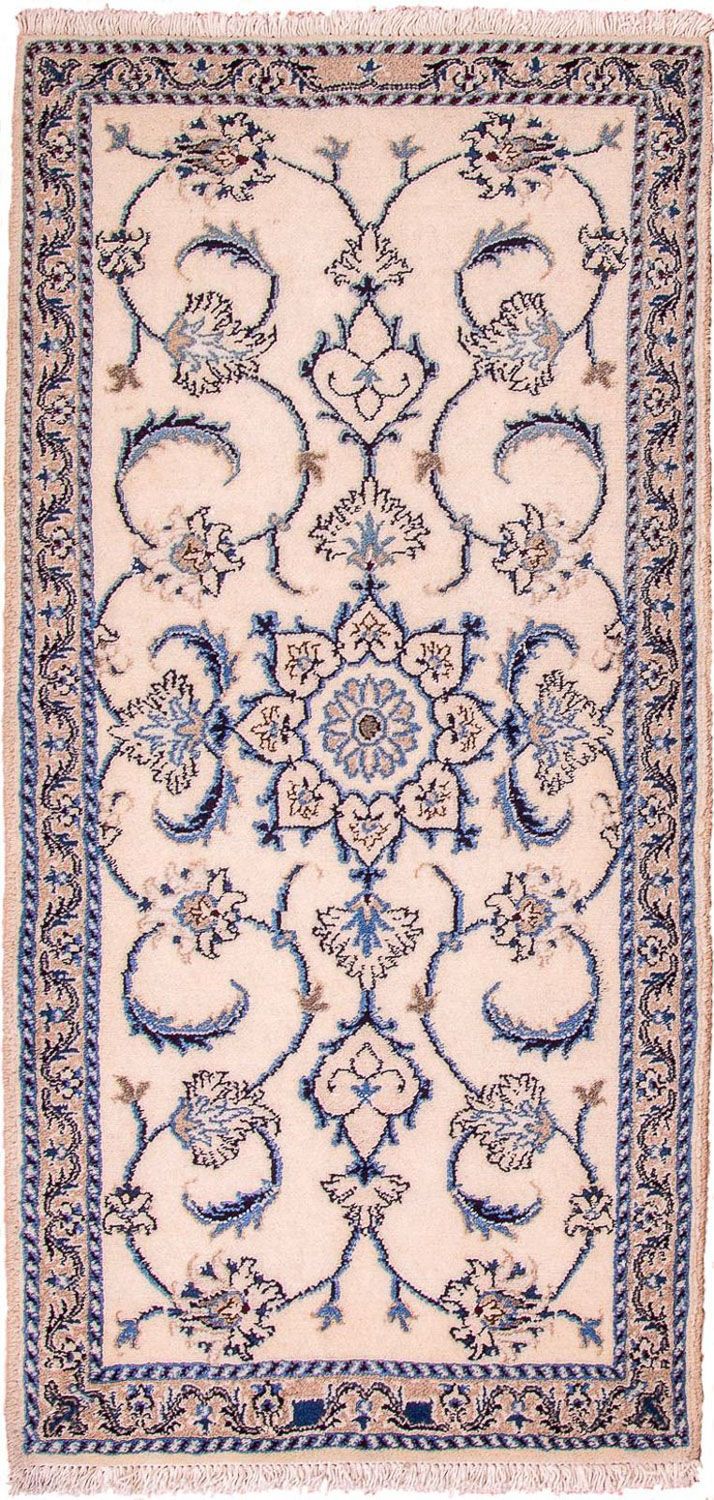 Tapis de couloir Tapis persan - Nain - 143 x 69 cm - beige