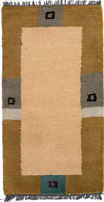 Tapis Népalais - 140 x 70 cm - beige