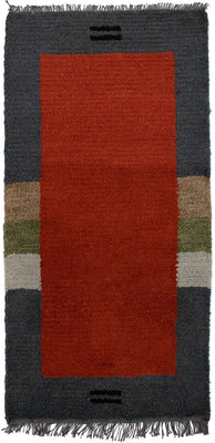 Tapis Népalais - 140 x 70 cm - rouge