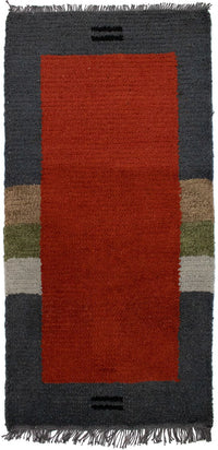 Tapis Népalais - 140 x 70 cm - rouge