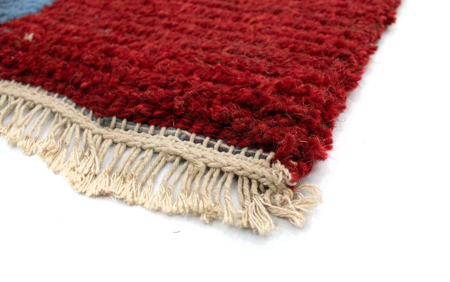 Tapis Népalais - 140 x 70 cm - rouge