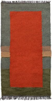 Tapis Népalais - 140 x 70 cm - rouge