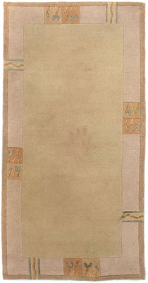 Tapis Népalais - 140 x 70 cm - beige