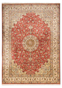 Tapis en soie - Soie du Cachemire - 218 x 156 cm - rouge
