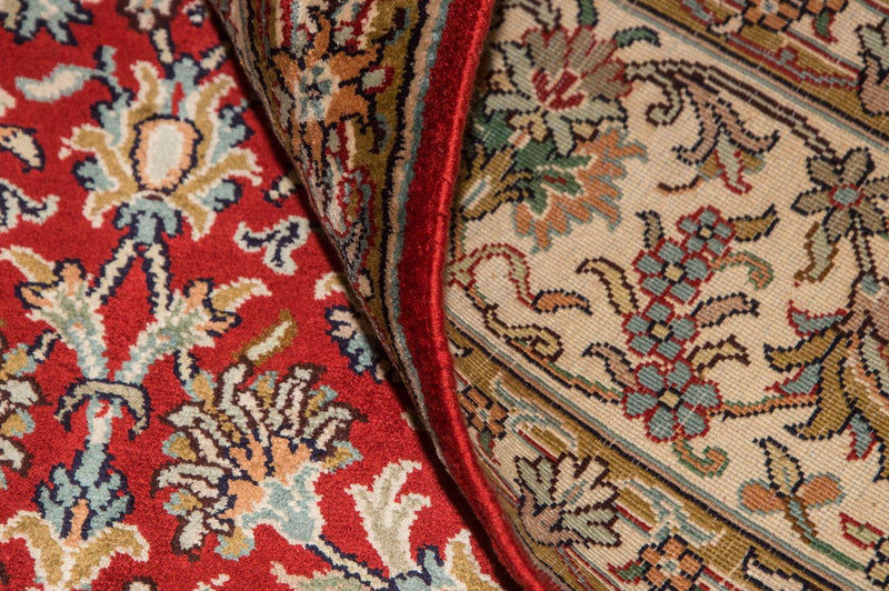 Tapis en soie - Soie du Cachemire - 218 x 156 cm - rouge