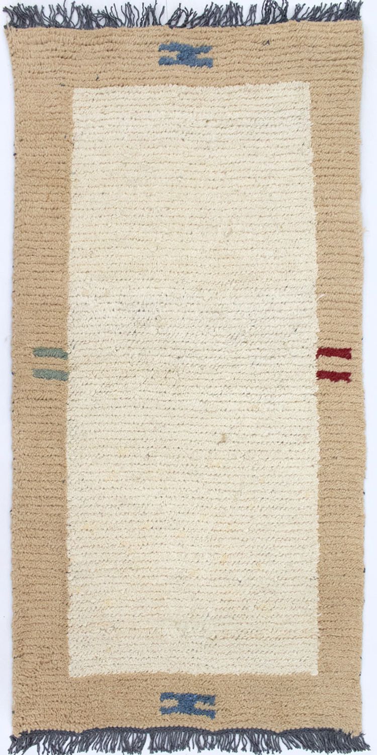 Tapis Népalais - 140 x 70 cm - beige