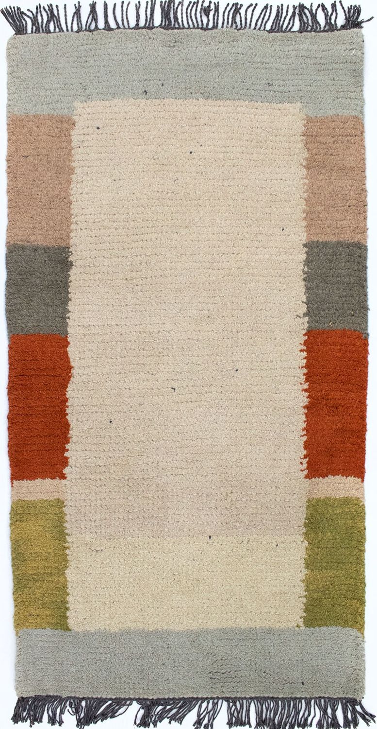 Tapis Népalais - 140 x 70 cm - beige