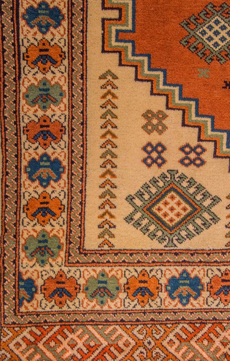 Tapis Turkaman - 184 x 127 cm - orange