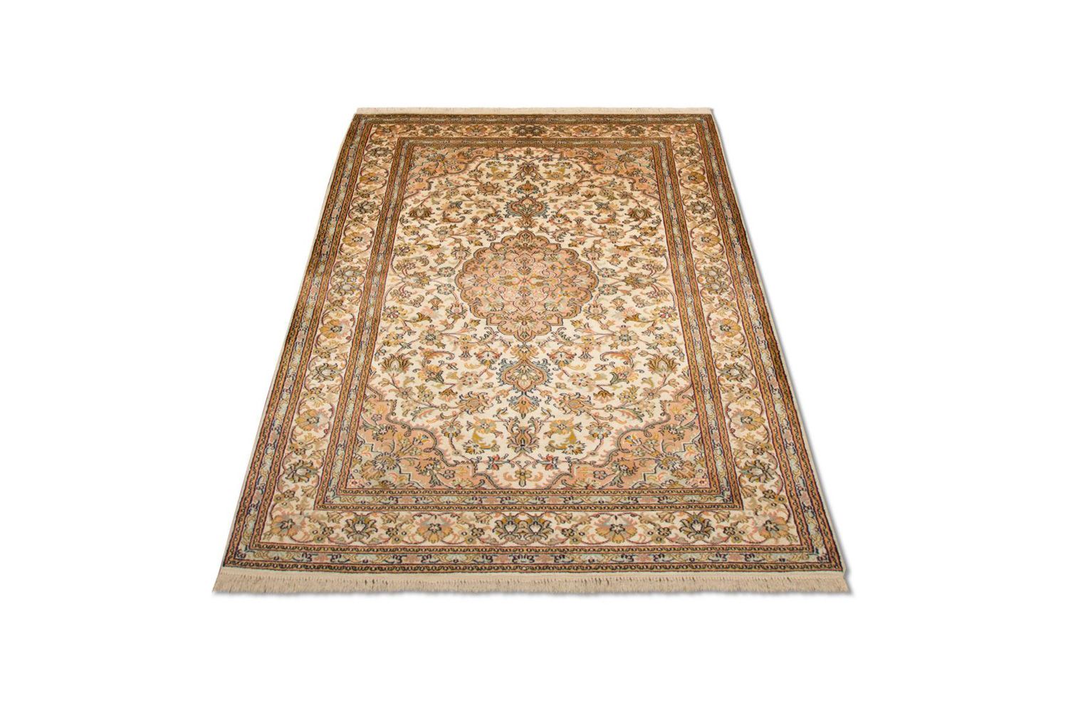 Tapis en soie - Soie du Cachemire - 184 x 124 cm - beige