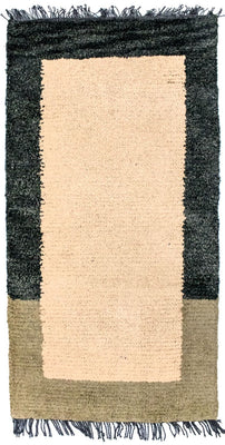 Tapis Népalais - 140 x 70 cm - beige